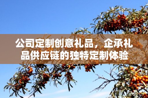 公司定制创意礼品，企承礼品供应链的独特定制体验
